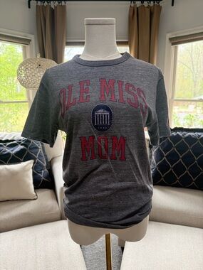 Ole Miss Mom Gray Graphic Tee